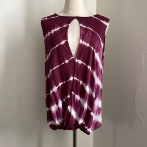 Tie-Dye Maroon Boho Tank